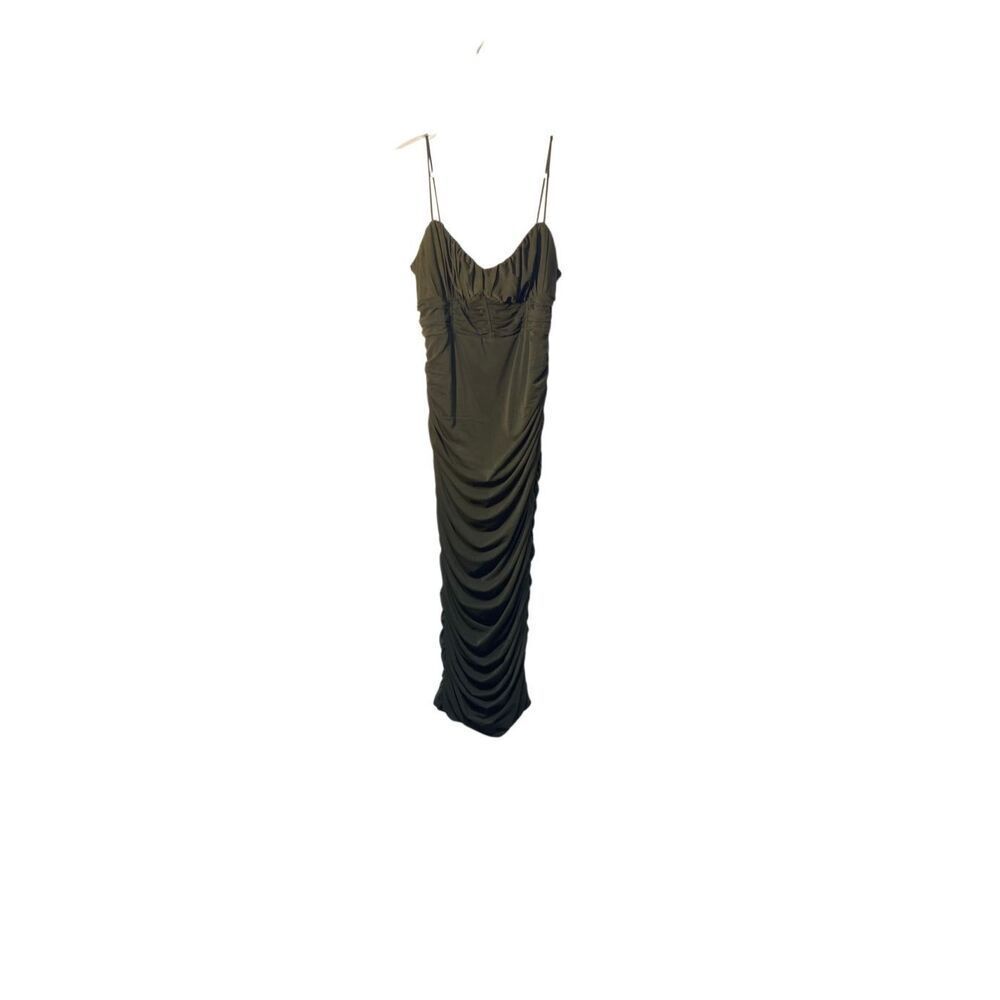 NWT Hello molly women’ green.Ruched midi dress 8